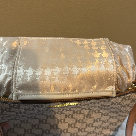 Karl Lagerfeld Paris Used Crossbody Purse With Some Corner Rubbing & Black Mark - Picture 6 of 13